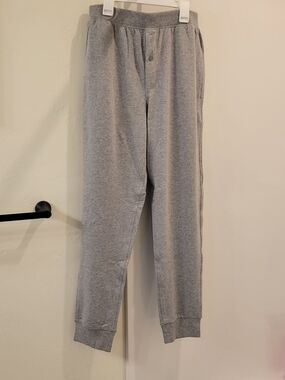 Grey Casual Knit Jogger Pants